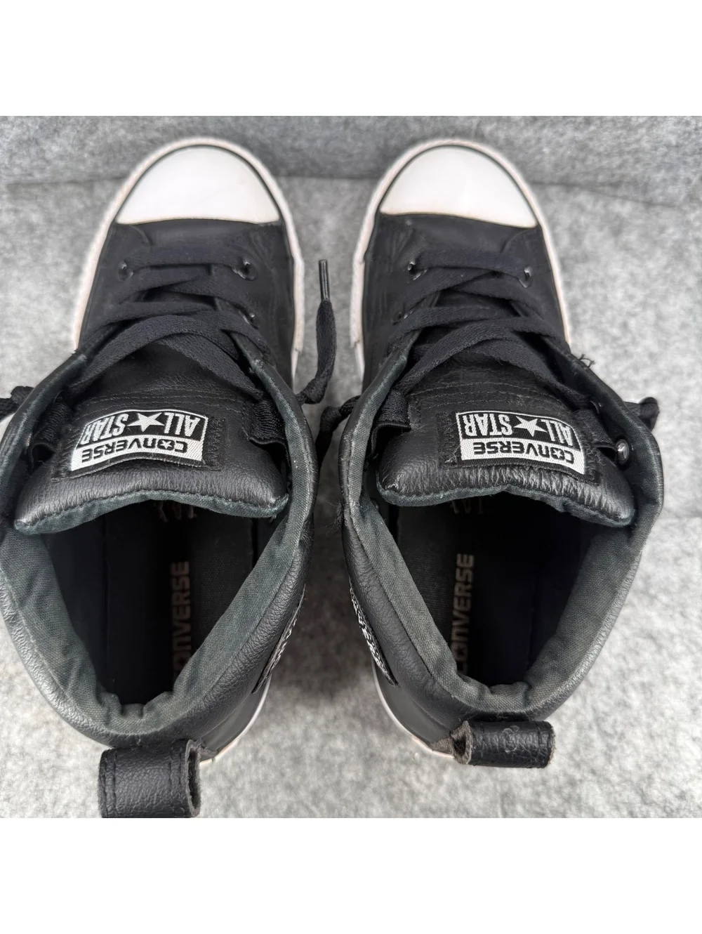 Converse Chuck Taylor All Star Street Mid Leather Sneaker Black Youth Size 3 041
